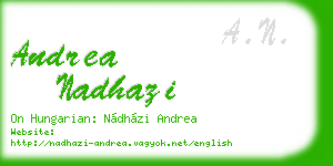 andrea nadhazi business card